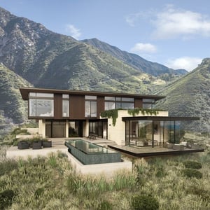 Modern California Firewise Home on Hillside overlooking Ocan Views