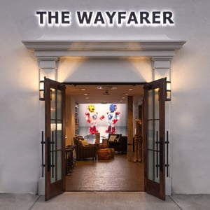 entrance of wayfarer hostel