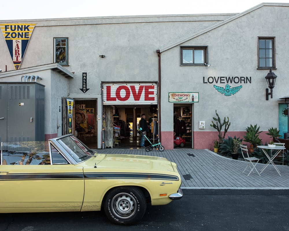 Street-level activation in Santa Barbara’s Funk Zone showcases how urban planning can support vibrant public space design.