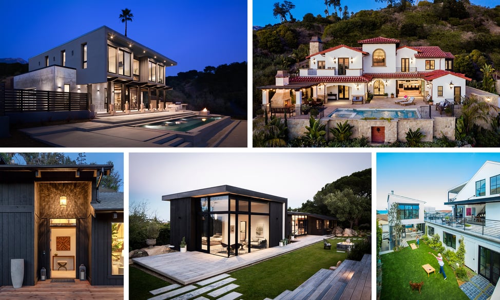 Collection of modern house exteriors reflecting design diversity in forever home architecture.