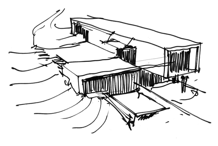 Axis House-2-Early concept hand sketch