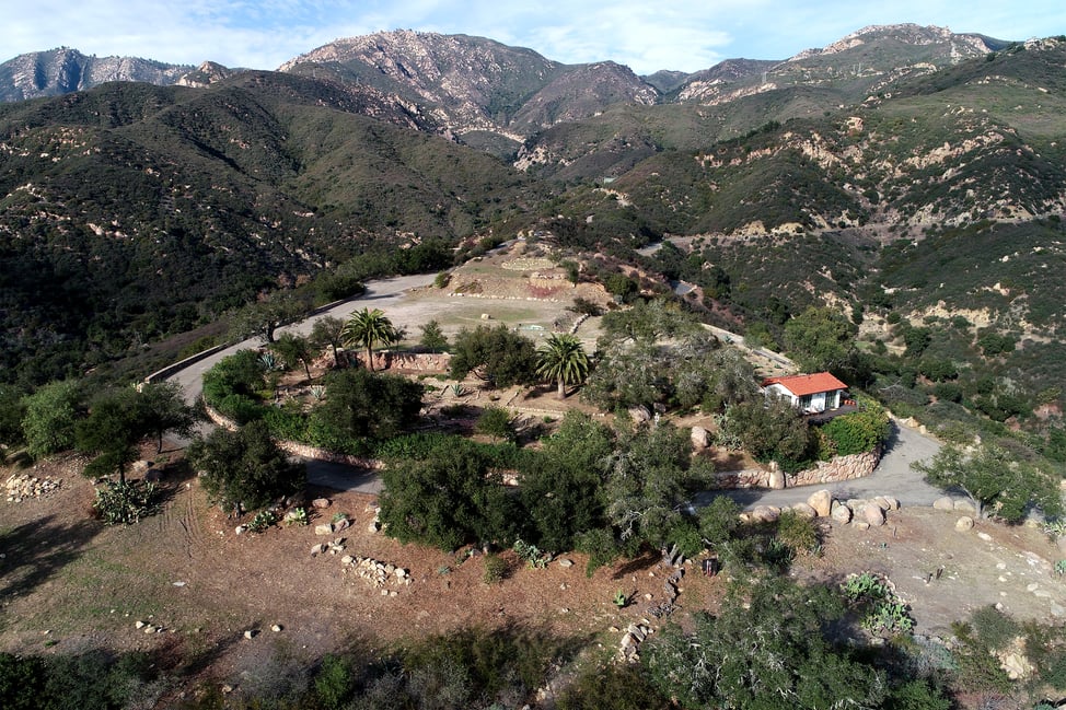Remote hillside lot in the Santa Ynez Mountains illustrating the challenges and potential of residential real estate for modern house design.