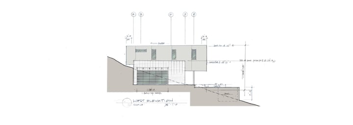 Shipping Container Residence - 10 - West Elevation