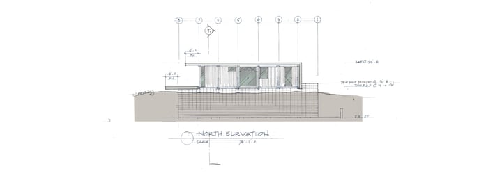 Shipping Container Residence - 12 - North Elevation