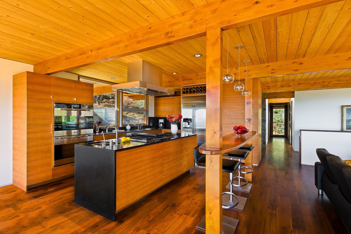Mid-Century-Modern-Resdence-Santa Barbara_Kitchen toward front entrance@2x-3