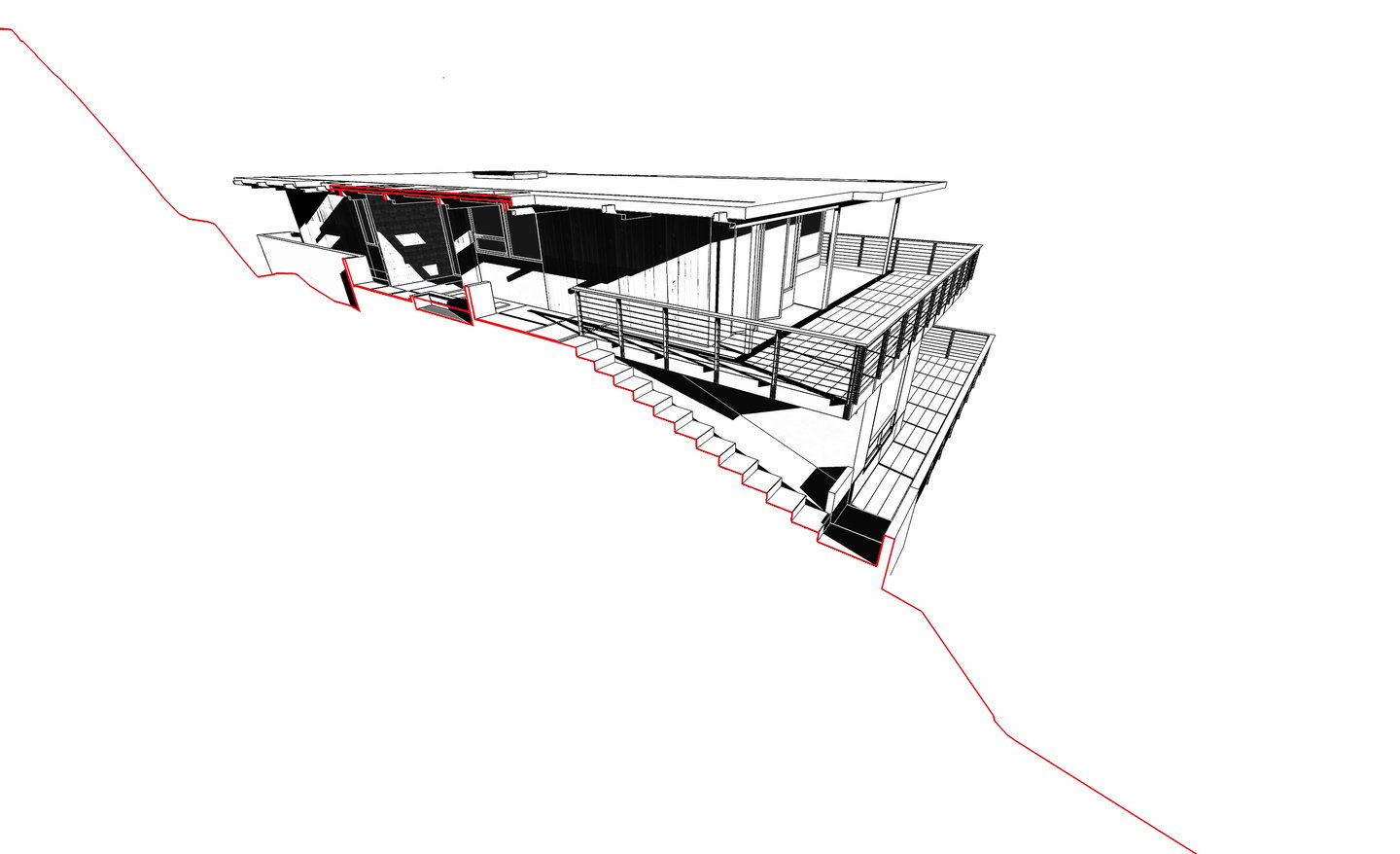 Mid-Century-Modern-Resdence-Santa Barbara_architectural section 1@2x-10