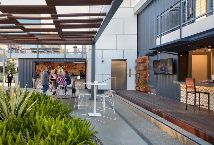 Container Pavilion at Intersect-10-lower patio showing food + drink tenants