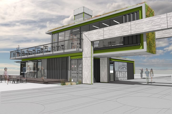 Container Pavilion at Intersect-6-digital rendering of container pavilion