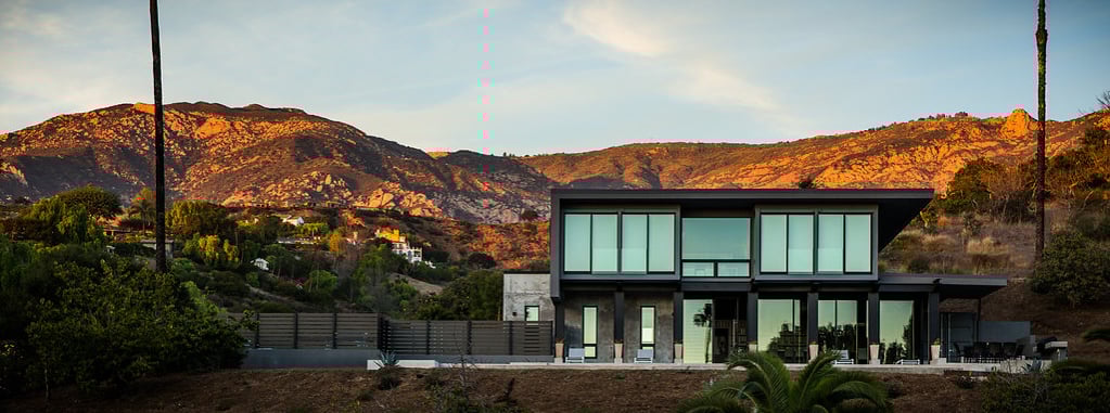 Shipping Container Residence - 8 - Sunset Frontal View