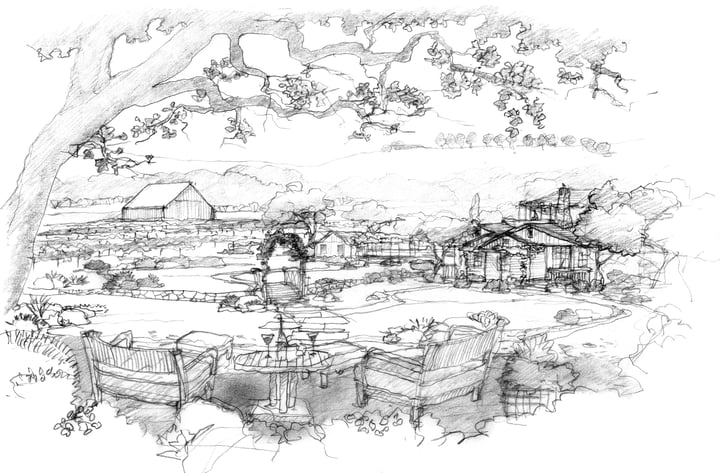 Zaca Creek-1-Black and white rendering of property