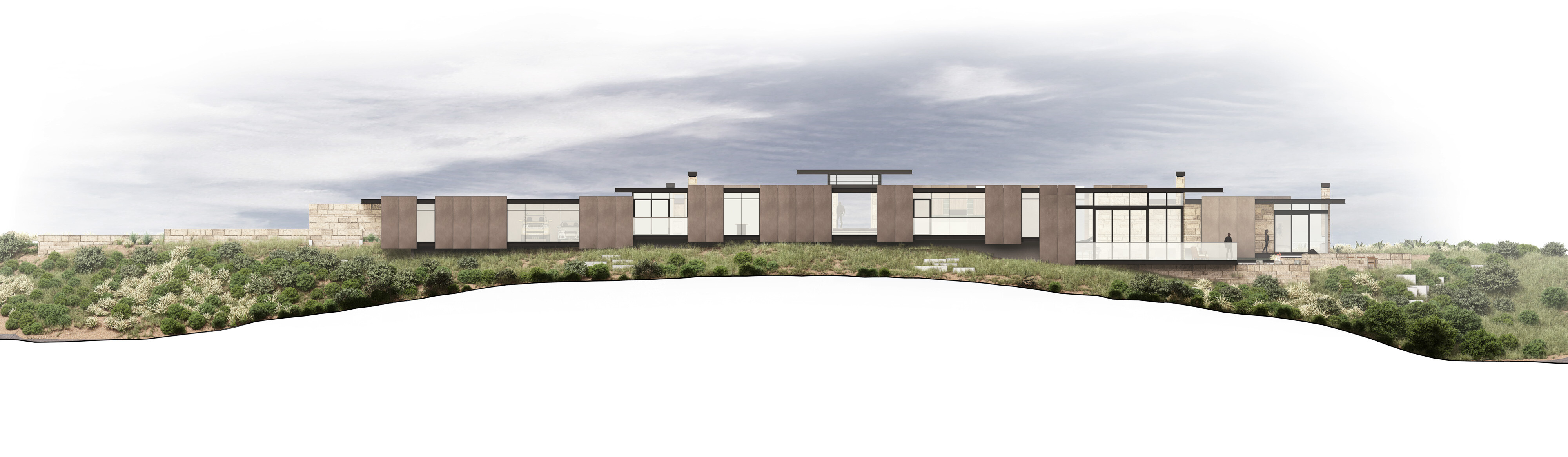 toro-canyon-residence-241003 ELEVATION NORTH EAST_withsky
