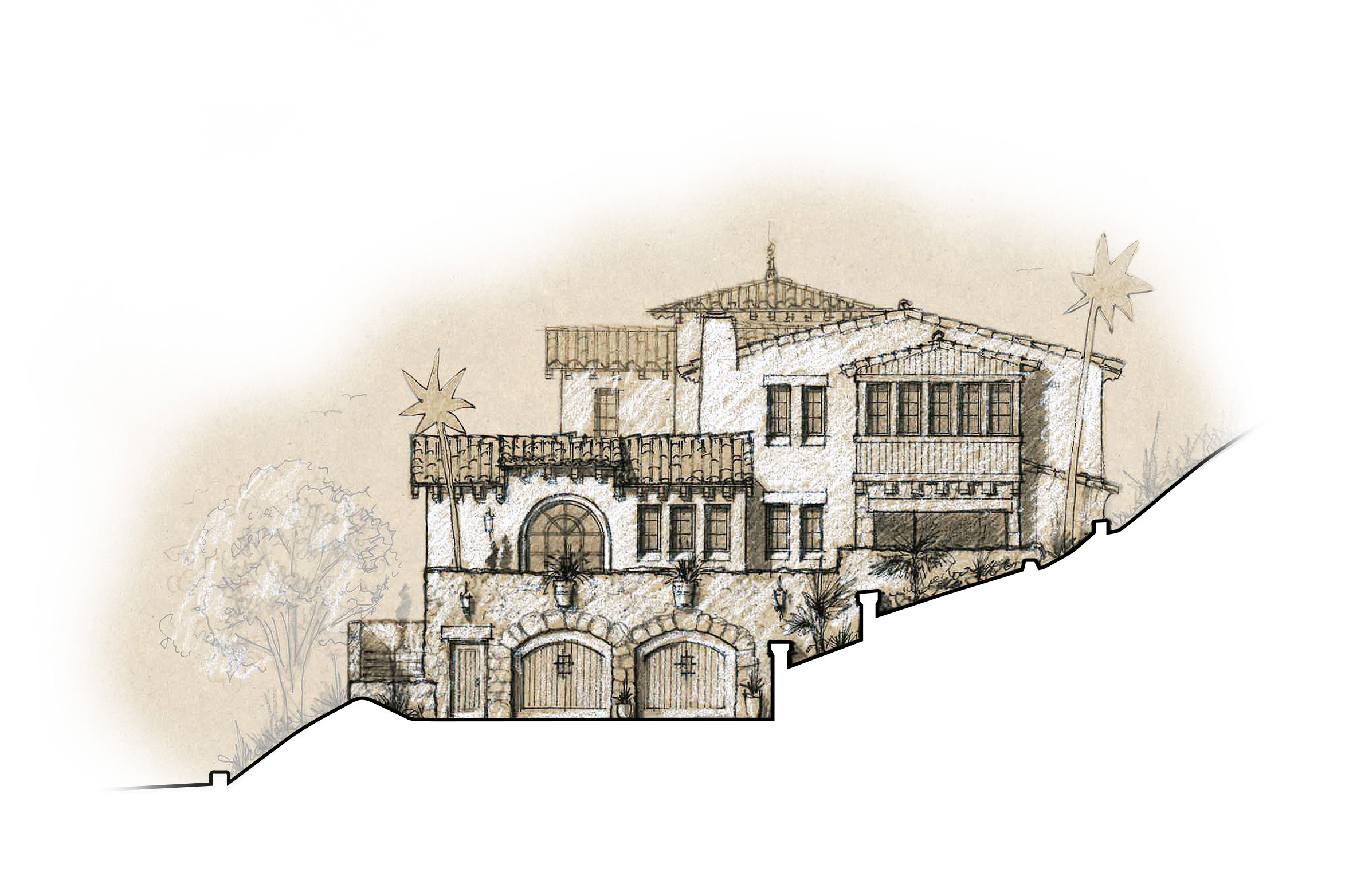 hacienda-de-santa-barbara-handdrawn-south-elevation(web)