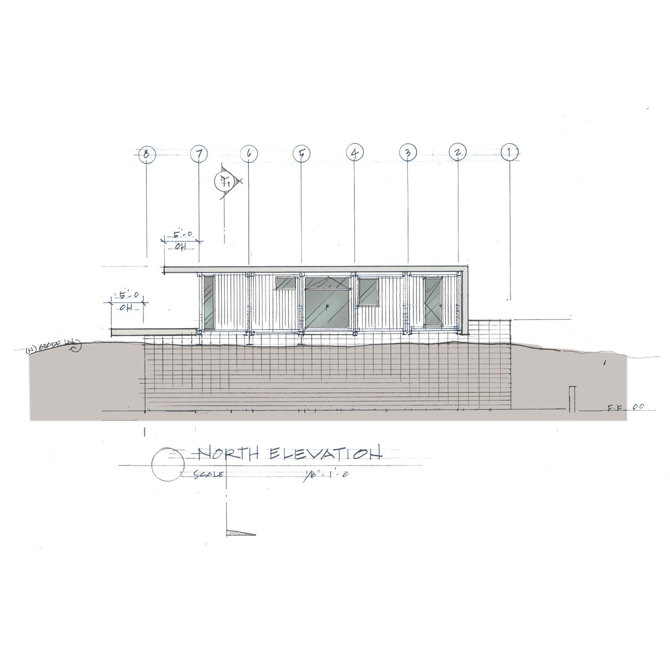 shipping-container-home-handdrawn-north-color-elevation(web)-1